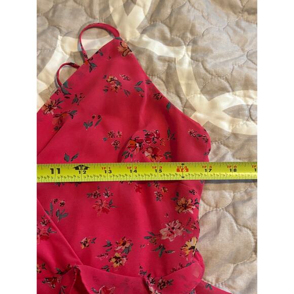 Lulu's Sunshine Bouquet Fushia Floral Maxi Dress Medium - Picture 9 of 10